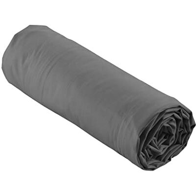 Douceur d'Intérieur , Drap Housse (90 x 190 cm) Percaline Acier, 100% Percale de Coton - Publicité Douceur d'Intérieur , Drap Housse (90 x 190 cm) Percaline Acier, 100% Percale de Coton - Publicité
