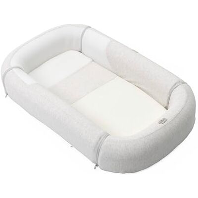 Chicco Mommy Pod 3en1, réducteur de lit pour bébé, 81 cm x 49 cm, nid pour bébé, 0-3 Mois pour Dormir, 0-8 Mois pour Le Temps sur Le Ventre, revêtement en Coton Biologique, Lavable en Machine, Beige - Publicité Chicco Mommy Pod 3en1, réducteur de lit pour bébé, 81 cm x 49 cm, nid pour bébé, 0-3 Mois pour Dormir, 0-8 Mois pour Le Temps sur Le Ventre, revêtement en Coton Biologique, Lavable en Machine, Beige - Publicité