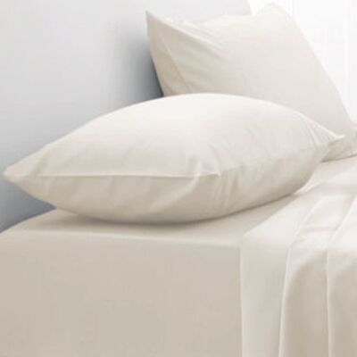 Emma Barclay Paire de taies d'oreiller en Percale 180 Fils Ivoire - Publicité Emma Barclay Paire de taies d'oreiller en Percale 180 Fils Ivoire - Publicité