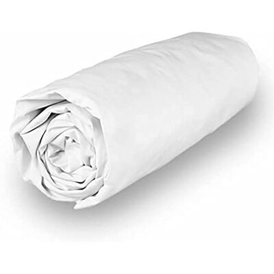 Drap housse en coton percale SOLEIL D'OCRE - Hypoallergénique, 180x200 cm - Publicité Drap housse en coton percale SOLEIL D'OCRE - Hypoallergénique, 180x200 cm - Publicité