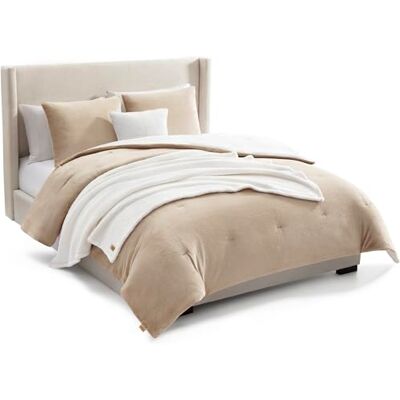 UGG Remina Parure de lit 5 pièces avec Couverture, Oreiller décoratif, taies d'oreiller et Couette réversible, hypoallergénique, Lavable, Chaude et Moelleuse, lit Double/Grand lit, Bouleau Marron - Publicité UGG Remina Parure de lit 5 pièces avec Couverture, Oreiller décoratif, taies d'oreiller et Couette réversible, hypoallergénique, Lavable, Chaude et Moelleuse, lit Double/Grand lit, Bouleau Marron - Publicité