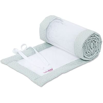 babybay Tour de lit en maille Royal compatible avec le modèle Boxspring XXL Menthe à pois dorés - Publicité babybay Tour de lit en maille Royal compatible avec le modèle Boxspring XXL Menthe à pois dorés - Publicité