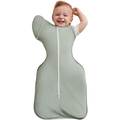 Love To Dream Sac de transition à emmailloter – Position bras levés – Coton léger et ultra respirant – Double fermeture éclair – Ailes zippées – Printemps et été – Sac de couchage – 0,2 TOG – Olive - Publicité Love To Dream Sac de transition à emmailloter – Position bras levés – Coton léger et ultra respirant – Double fermeture éclair – Ailes zippées – Printemps et été – Sac de couchage – 0,2 TOG – Olive - Publicité