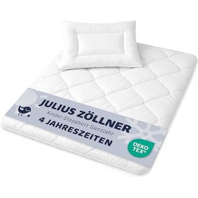 Julius Zöllner 4123130000 Couette surpiquée et coussin pour enfant 100 x 135 cm + 40 x 60 cm - Publicité Julius Zöllner 4123130000 Couette surpiquée et coussin pour enfant 100 x 135 cm + 40 x 60 cm - Publicité
