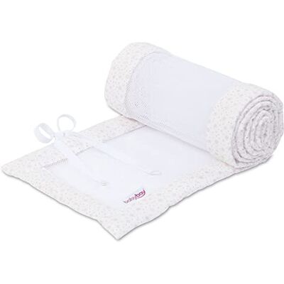 babybay Tour de lit en maille pour modèle Boxspring XXL, blanc et étoiles scintillantes rosé - Publicité babybay Tour de lit en maille pour modèle Boxspring XXL, blanc et étoiles scintillantes rosé - Publicité