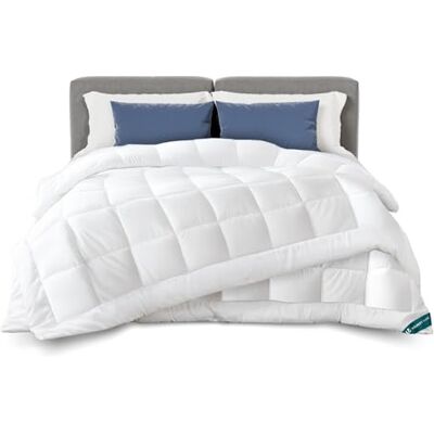 VOUNOT Duvet 4 Saisons 200x200 cm 3 en 1 - 200g/m²+ 300g/m²= 500g/m² Microfibre Moelleuse - Publicité VOUNOT Duvet 4 Saisons 200x200 cm 3 en 1 - 200g/m²+ 300g/m²= 500g/m² Microfibre Moelleuse - Publicité