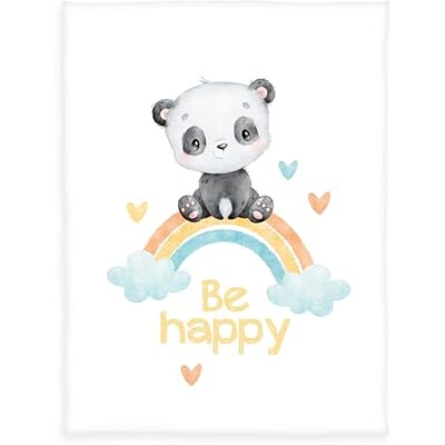 Herding Baby Best Couverture Soft-Peach, Panda Arc-en-ciel, 75 x 100 cm, 100% polyester - Publicité Herding Baby Best Couverture Soft-Peach, Panda Arc-en-ciel, 75 x 100 cm, 100% polyester - Publicité