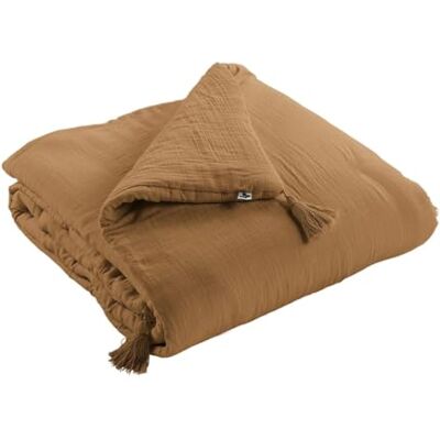 AltoBuy OUREA Chemin de Lit 90x200cm Capitonné Gaze de Coton Camel - Publicité AltoBuy OUREA Chemin de Lit 90x200cm Capitonné Gaze de Coton Camel - Publicité