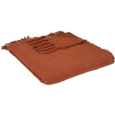 ATMOSPHERA CREATEUR D'INTERIEUR Plaid Terracotta Tissage Fini texturé Aspect Mohair 180 x 130 cm Atmosphera - Publicité ATMOSPHERA CREATEUR D'INTERIEUR Plaid Terracotta Tissage Fini texturé Aspect Mohair 180 x 130 cm Atmosphera - Publicité