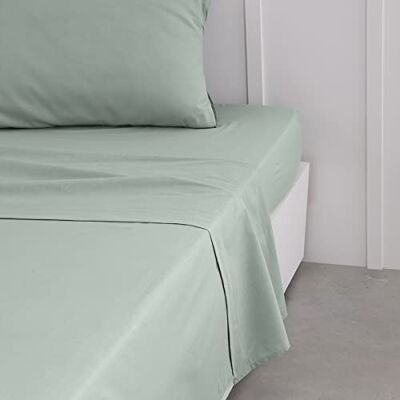 TODAY Essential Drap Plat 2 Personnes 240X300 cm Coton Uni Vert, Reine - Publicité TODAY Essential Drap Plat 2 Personnes 240X300 cm Coton Uni Vert, Reine - Publicité