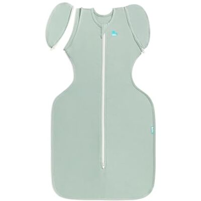 Love To Dream Swaddle Up Gigoteuse pour la mi-saison, en coton léger et ultra respirant, double fermeture éclair, ailes détachables, printemps, été, 0,2 tog, vert olive, M (6-8,5 kg) - Publicité Love To Dream Swaddle Up Gigoteuse pour la mi-saison, en coton léger et ultra respirant, double fermeture éclair, ailes détachables, printemps, été, 0,2 tog, vert olive, M (6-8,5 kg) - Publicité