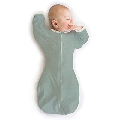 SwaddleDesigns Transitional Swaddle Sack, Bras Up Manches mi-longues et mitaines, Swaddle for Newborn Transition to Baby Sleep Sack Wearable Blanket, Medium, 3-6 month, 14-21 lb, Heathered Jadeite - Publicité SwaddleDesigns Transitional Swaddle Sack, Bras Up Manches mi-longues et mitaines, Swaddle for Newborn Transition to Baby Sleep Sack Wearable Blanket, Medium, 3-6 month, 14-21 lb, Heathered Jadeite - Publicité