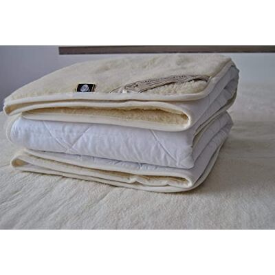 Merino Wool Merino Surmatelas réversible 100% Laine d'agneau King SURMATELAS 160 x 200 cm. Idéal Cadeau ! Produit Naturel ! - Publicité Merino Wool Merino Surmatelas réversible 100% Laine d'agneau King SURMATELAS 160 x 200 cm. Idéal Cadeau ! Produit Naturel ! - Publicité