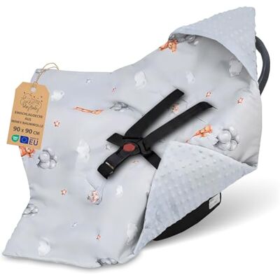 Totsy Baby Nid d'ange pour siège Auto et Poussette – Douce Couverture Minky bébé Double Face avec Capuche pour Nouveau-né – utilisable Toute l'année en déplacement 90×90 cm Ours en Peluche Oeko-Tex - Publicité Totsy Baby Nid d'ange pour siège Auto et Poussette – Douce Couverture Minky bébé Double Face avec Capuche pour Nouveau-né – utilisable Toute l'année en déplacement 90×90 cm Ours en Peluche Oeko-Tex - Publicité