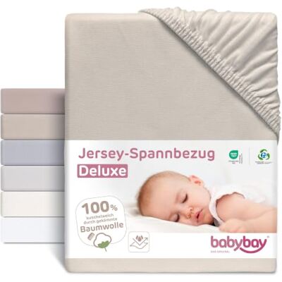 babybay Drap-Housse en Jersey Deluxe avec Membrane Compatible avec Le modèle Maxi, Midi, Boxspring, Comfort et Comfort Plus, Beige, 89 x 50 cm (1 pièce) - Publicité babybay Drap-Housse en Jersey Deluxe avec Membrane Compatible avec Le modèle Maxi, Midi, Boxspring, Comfort et Comfort Plus, Beige, 89 x 50 cm (1 pièce) - Publicité