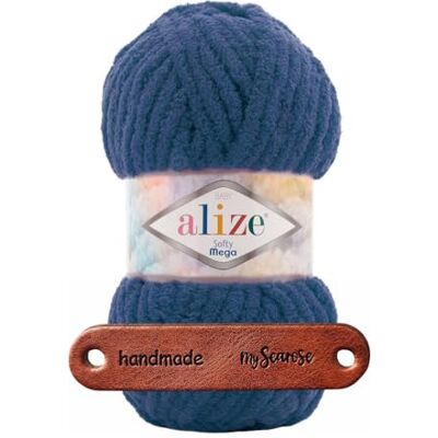 mySearose Alize Softy Mega 215 Pelote de laine chenille super douce 100 g pour tricot et crochet de couvertures, coussins, amigurumi et accessoires d'intérieur avec label - Publicité mySearose Alize Softy Mega 215 Pelote de laine chenille super douce 100 g pour tricot et crochet de couvertures, coussins, amigurumi et accessoires d'intérieur avec label - Publicité
