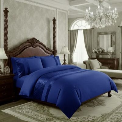 Casabella - Velours Ciselé Luxueux - King - Ensemble de Housse de Couette - Publicité Casabella - Velours Ciselé Luxueux - King - Ensemble de Housse de Couette - Publicité