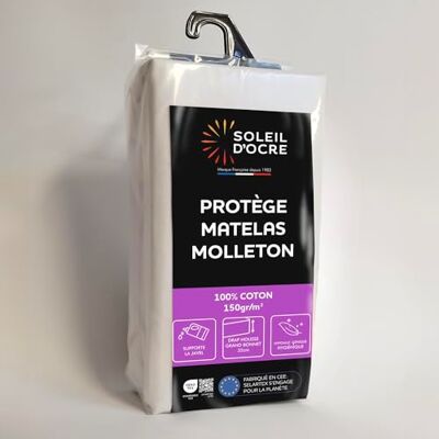 Soleil d'ocre , Flanelle Protège Matelas, Coton, Blanc, 90x200 cm - Publicité Soleil d'ocre , Flanelle Protège Matelas, Coton, Blanc, 90x200 cm - Publicité