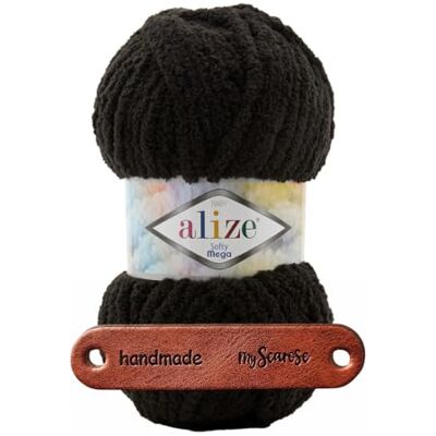 mySearose Alize Softy Mega 1060 Pelote de laine chenille super douce 100 g pour tricot et crochet de couvertures, coussins, amigurumi et accessoires d'intérieur avec label - Publicité mySearose Alize Softy Mega 1060 Pelote de laine chenille super douce 100 g pour tricot et crochet de couvertures, coussins, amigurumi et accessoires d'intérieur avec label - Publicité