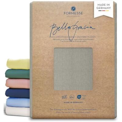 Formesse Bella Gracia Drap-housse en jersey, Gris perle, 140x200-160x220, - Publicité Formesse Bella Gracia Drap-housse en jersey, Gris perle, 140x200-160x220, - Publicité