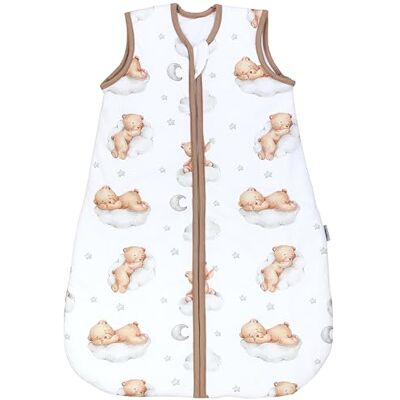 TupTam Gigoteuse Bébé 2.5 TOG Toutes Saisons – Turbulette Coton OEKO-TEX, Ours sur les nuages/Blanc/Marron, 92-98 - Publicité TupTam Gigoteuse Bébé 2.5 TOG Toutes Saisons – Turbulette Coton OEKO-TEX, Ours sur les nuages/Blanc/Marron, 92-98 - Publicité