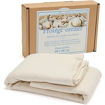 Mille Oreillers Protège-Oreiller en Molleton Bio 60 x 60 cm - Publicité Mille Oreillers Protège-Oreiller en Molleton Bio 60 x 60 cm - Publicité
