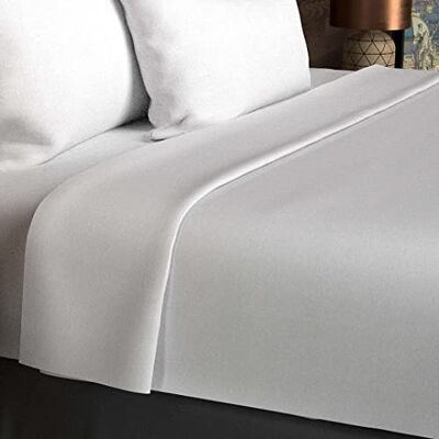 Soleil d'ocre , Drap Plat, Coton 57 Fils, Blanc, 240x290 cm - Publicité Soleil d'ocre , Drap Plat, Coton 57 Fils, Blanc, 240x290 cm - Publicité