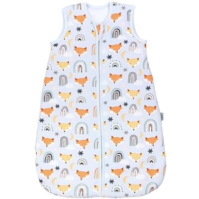 TupTam Gigoteuse Bébé 2.5 TOG Toutes Saisons – Turbulette Coton OEKO-TEX, Renard arc-en-ciel avec pied retournable, 92-98 - Publicité TupTam Gigoteuse Bébé 2.5 TOG Toutes Saisons – Turbulette Coton OEKO-TEX, Renard arc-en-ciel avec pied retournable, 92-98 - Publicité