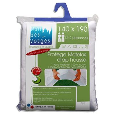 Nuit Des Vosges - Arnaud - 140x190 - Waterproof - Breathable - Mattress Protector - Publicité Nuit Des Vosges - Arnaud - 140x190 - Waterproof - Breathable - Mattress Protector - Publicité