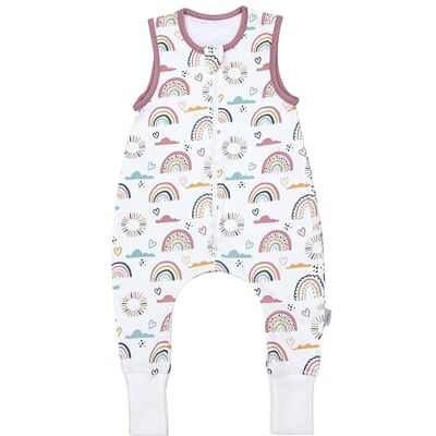 TupTam Gigoteuse à Pied – Turbulette Bébé Été Légère 0.5 TOG, Coton OEKO-TEX, Arc en ciel cœur nuages, 80-86 - Publicité TupTam Gigoteuse à Pied – Turbulette Bébé Été Légère 0.5 TOG, Coton OEKO-TEX, Arc en ciel cœur nuages, 80-86 - Publicité