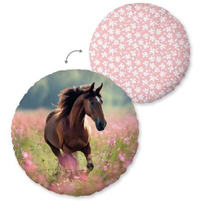 Herding Young Collection Coussin Rond, Cheval, Ø 50 cm, 100% Polyester, Multicolore - Publicité Herding Young Collection Coussin Rond, Cheval, Ø 50 cm, 100% Polyester, Multicolore - Publicité