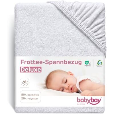 babybay Drap-Housse en Tissu éponge avec Membrane Convient pour Le modèle Original, Blanc, 81 x 43 cm (1 Pack) - Publicité babybay Drap-Housse en Tissu éponge avec Membrane Convient pour Le modèle Original, Blanc, 81 x 43 cm (1 Pack) - Publicité