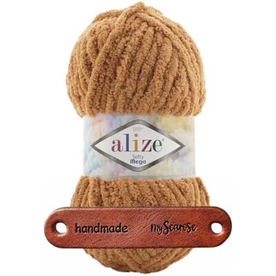 mySearose Alize Softy Mega 179 Pelote de laine chenille super douce 100 g pour tricot et crochet de couvertures, coussins, amigurumi et accessoires d'intérieur avec label - Publicité mySearose Alize Softy Mega 179 Pelote de laine chenille super douce 100 g pour tricot et crochet de couvertures, coussins, amigurumi et accessoires d'intérieur avec label - Publicité