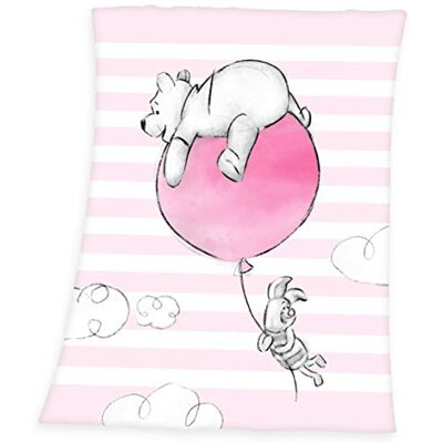 Herding WINNIE L'OURSON Couverture Pour Bébés, Microfibre, 75 x 100 cm, Rose/Blanc - Publicité Herding WINNIE L'OURSON Couverture Pour Bébés, Microfibre, 75 x 100 cm, Rose/Blanc - Publicité