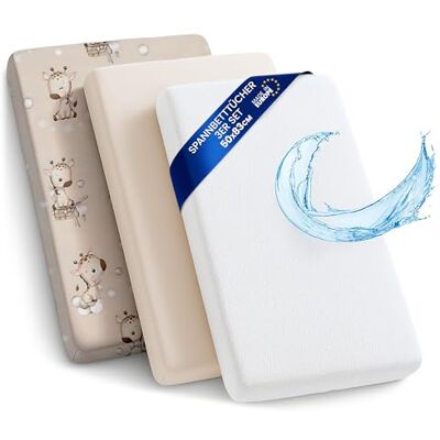 Totsy Baby Drap Housse Cododo pour Nacelle Ensemble de 2 Draps Lot de 3 : 50x83 cm avec Protege Matelas Impermeable Alese Bebe Compatible avec Berceaux Landeau Couffin et Poussette Enfant 50 x 83 - Publicité Totsy Baby Drap Housse Cododo pour Nacelle Ensemble de 2 Draps Lot de 3 : 50x83 cm avec Protege Matelas Impermeable Alese Bebe Compatible avec Berceaux Landeau Couffin et Poussette Enfant 50 x 83 - Publicité