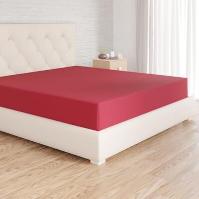 Drap housse en microfibre Amazon Basics - Bordeaux - 180x200x30 cm - Publicité Drap housse en microfibre Amazon Basics - Bordeaux - 180x200x30 cm - Publicité