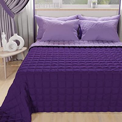 PETTI Artigiani Italiani - Trapuntino Una Piazza e Mezza - Lilas - Double face - Quilted Throw - Publicité PETTI Artigiani Italiani - Trapuntino Una Piazza e Mezza - Lilas - Double face - Quilted Throw - Publicité