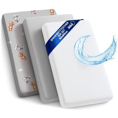 Totsy Baby Drap Housse Cododo pour Nacelle Ensemble de 2 Draps Lot de 3 : 50x83 cm avec Protege Matelas Impermeable Alese Bebe Compatible avec Berceaux Landeau Couffin et Poussette Enfant 50 x 83 - Publicité Totsy Baby Drap Housse Cododo pour Nacelle Ensemble de 2 Draps Lot de 3 : 50x83 cm avec Protege Matelas Impermeable Alese Bebe Compatible avec Berceaux Landeau Couffin et Poussette Enfant 50 x 83 - Publicité