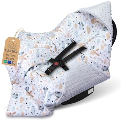 Totsy Baby Nid d'ange pour siège Auto et Poussette – Douce Couverture Minky bébé Double Face avec Capuche pour Nouveau-né – utilisable Toute l'année en déplacement 90×90 cm Hiboux Gris Clair Oeko-Tex - Publicité Totsy Baby Nid d'ange pour siège Auto et Poussette – Douce Couverture Minky bébé Double Face avec Capuche pour Nouveau-né – utilisable Toute l'année en déplacement 90×90 cm Hiboux Gris Clair Oeko-Tex - Publicité