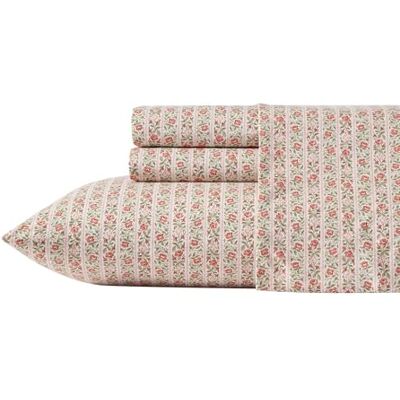 Laura Ashley Parure de lit en percale de coton, décoration d’intérieur légère et respirante, certifiée Oeko-Tex, rose (Marta Stripe Pink), lit simple XL - Publicité Laura Ashley Parure de lit en percale de coton, décoration d’intérieur légère et respirante, certifiée Oeko-Tex, rose (Marta Stripe Pink), lit simple XL - Publicité