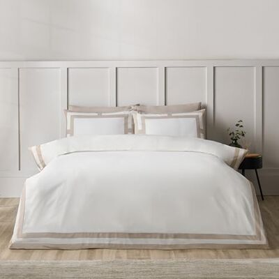 Catherine Lansfield So Soft Mono Panel Parure de lit King Size avec Housse de Couette et taies d'oreiller Naturel - Publicité Catherine Lansfield So Soft Mono Panel Parure de lit King Size avec Housse de Couette et taies d'oreiller Naturel - Publicité