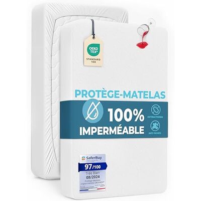 Alese Dreamzie Protège-matelas Étanche - Hypoallergénique, Respirant, 80x190 cm - Publicité Alese Dreamzie Protège-matelas Étanche - Hypoallergénique, Respirant, 80x190 cm - Publicité