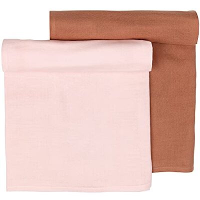Nattou Grands Langes Lavables en 100% Coton (Mousseline), Lot de 2, 120 x 120 cm, Susie et Bonnie, Rose/Marron - Publicité Nattou Grands Langes Lavables en 100% Coton (Mousseline), Lot de 2, 120 x 120 cm, Susie et Bonnie, Rose/Marron - Publicité