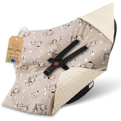 Totsy Baby Nid d'ange pour siège Auto et Poussette – Douce Couverture Minky bébé Double Face avec Capuche pour Nouveau-né – utilisable Toute l'année en déplacement 90×90 cm Girafes Oeko-Tex - Publicité Totsy Baby Nid d'ange pour siège Auto et Poussette – Douce Couverture Minky bébé Double Face avec Capuche pour Nouveau-né – utilisable Toute l'année en déplacement 90×90 cm Girafes Oeko-Tex - Publicité