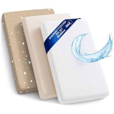 Totsy Baby Drap Housse Cododo pour Nacelle Ensemble de 2 Draps Lot de 3 : 50x83 cm avec Protege Matelas Impermeable Alese Bebe Compatible avec Berceaux Landeau Couffin et Poussette Enfant 50 x 83 - Publicité Totsy Baby Drap Housse Cododo pour Nacelle Ensemble de 2 Draps Lot de 3 : 50x83 cm avec Protege Matelas Impermeable Alese Bebe Compatible avec Berceaux Landeau Couffin et Poussette Enfant 50 x 83 - Publicité
