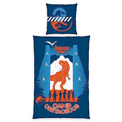 Herding Klaus GmbH Jurassic World T-Rex Dinosaure Crétacé Housse de Couette réversible 80 x 80 cm + 135 x 200 cm - Publicité Herding Klaus GmbH Jurassic World T-Rex Dinosaure Crétacé Housse de Couette réversible 80 x 80 cm + 135 x 200 cm - Publicité