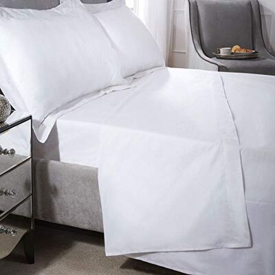 Emma Barclay Drap Plat en Coton égyptien de Luxe 200 Fils/cm² Blanc – Lit Super King Size - Publicité Emma Barclay Drap Plat en Coton égyptien de Luxe 200 Fils/cm² Blanc – Lit Super King Size - Publicité