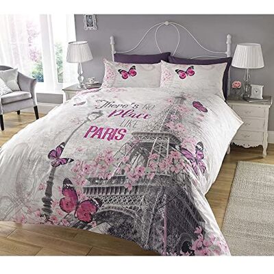 Ensemble de Draps Sleepdown Paris Romance - Impression Numérique - Publicité Ensemble de Draps Sleepdown Paris Romance - Impression Numérique - Publicité