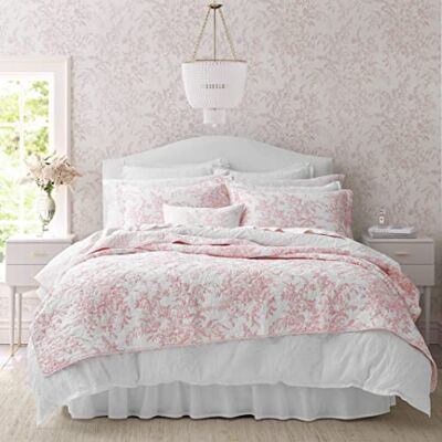 Laura Ashley Parure de lit réversible en Coton avec taies Assorties Décoration d'intérieur légère pour Toutes Les Saisons Bedford Rose King Size - Publicité Laura Ashley Parure de lit réversible en Coton avec taies Assorties Décoration d'intérieur légère pour Toutes Les Saisons Bedford Rose King Size - Publicité