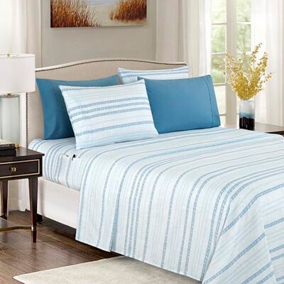 Elegant Comfort Parure de lit 6 pièces Douce et Confortable, en Microfibre de qualité hôtelière 1500, Poche Profonde, Infroissable, Motif Floral, Grand lit, Traci Aqua - Publicité Elegant Comfort Parure de lit 6 pièces Douce et Confortable, en Microfibre de qualité hôtelière 1500, Poche Profonde, Infroissable, Motif Floral, Grand lit, Traci Aqua - Publicité